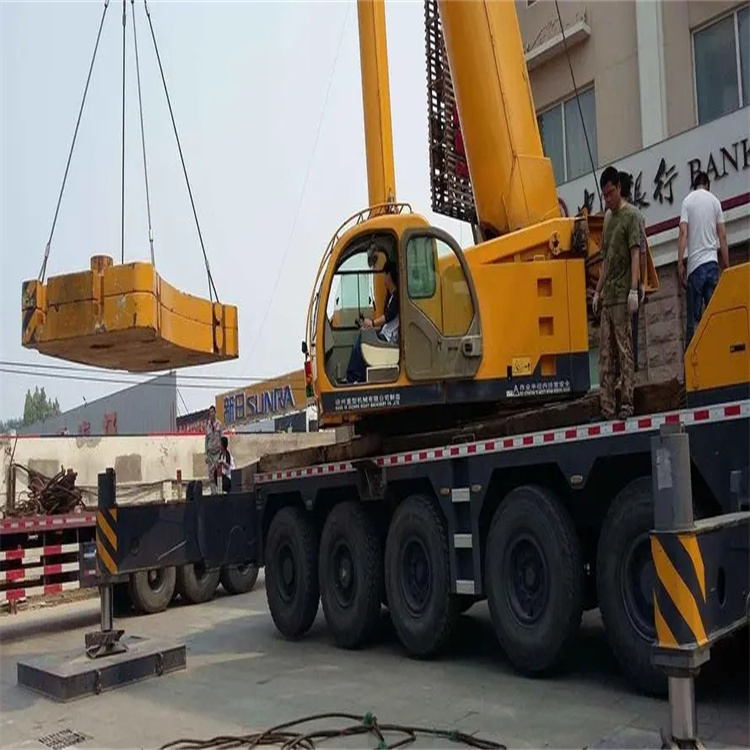 江口当地吊车出租|机器吊装|75吨|工厂搬迁服务